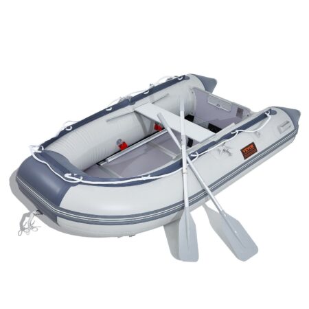 Halsman Inflatable Dinghy Boat – 4-Person Fishing & Sport Tender with Aluminum Oars