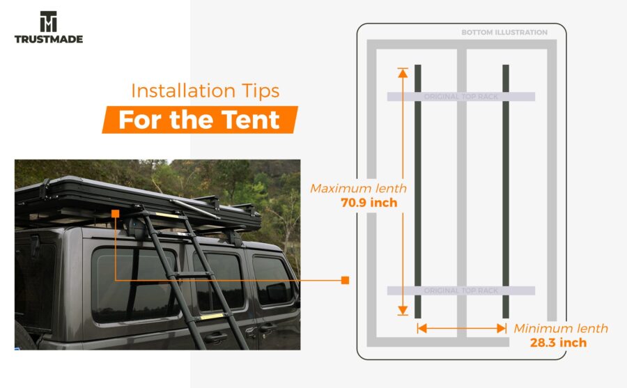 Halsman Scout Plus Series Hard Shell Rooftop Tent – Aluminum Grey with Roof Rack - Image 2
