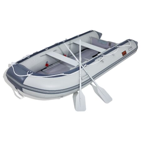Halsman Inflatable Dinghy Boat – 6-Person Fishing & Sport Tender with Aluminum Oars