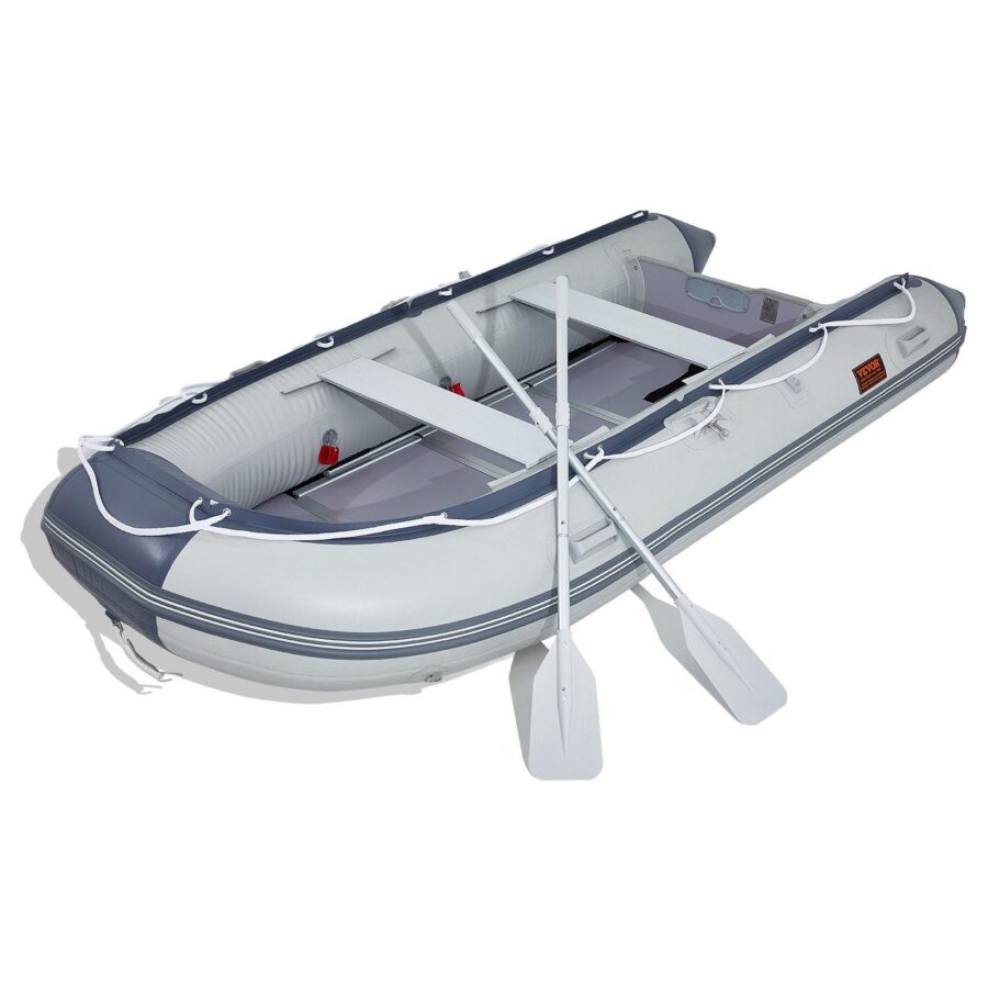 Halsman Inflatable Dinghy Boat – 6-Person Fishing & Sport Tender with Aluminum Oars