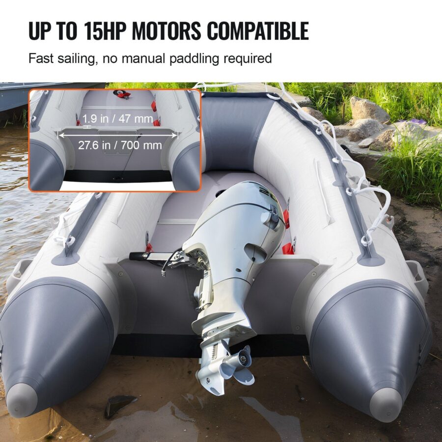 Halsman Inflatable Dinghy Boat – 4-Person Fishing & Sport Tender with Aluminum Oars - Image 5