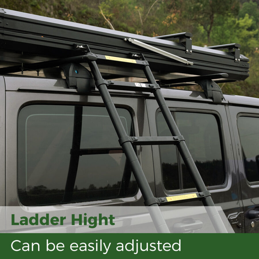 Halsman Scout Plus Series Hard Shell Rooftop Tent – Aluminum Grey with Roof Rack - Image 8