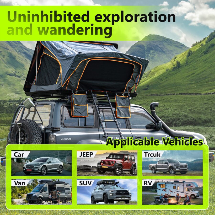 Halsman Pioneer Series Aluminum Alloy Shell Rooftop Tent – Fold-Out Design - Image 2